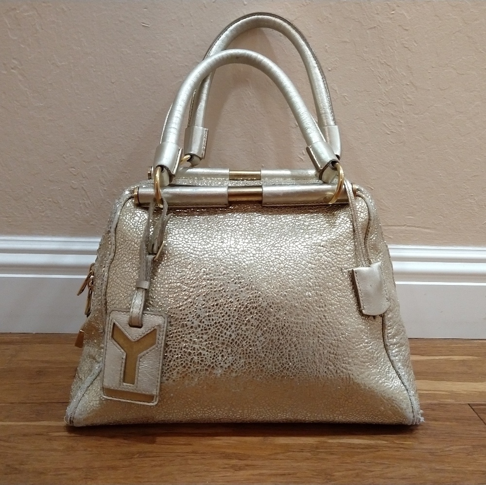 Auth YSL gold Majorelle bag